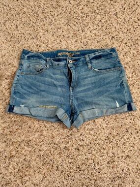 Arizona Jean Company Light Blue Distressed Denim Shorts